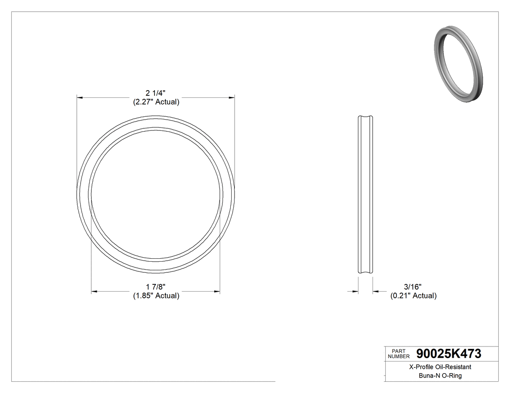 Technical drawing - 90025K473